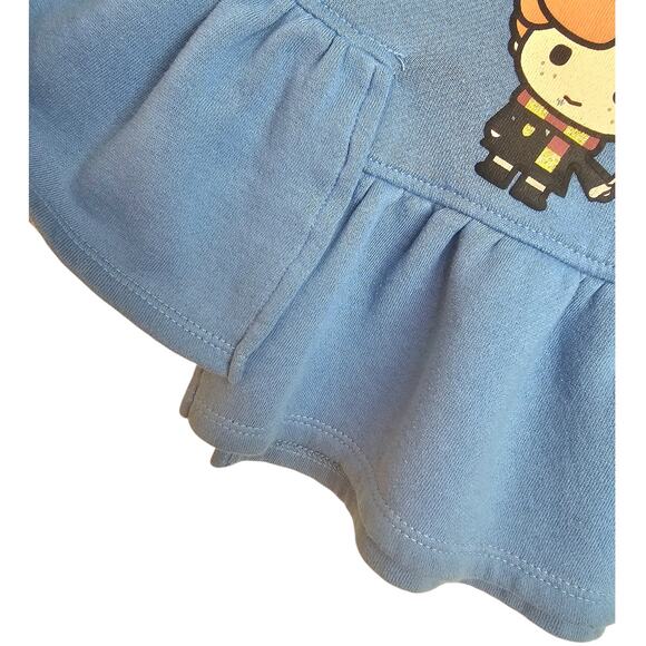 Girls Harry Potter Blue Dress with Patches & Graphics - Picture 5 of 6